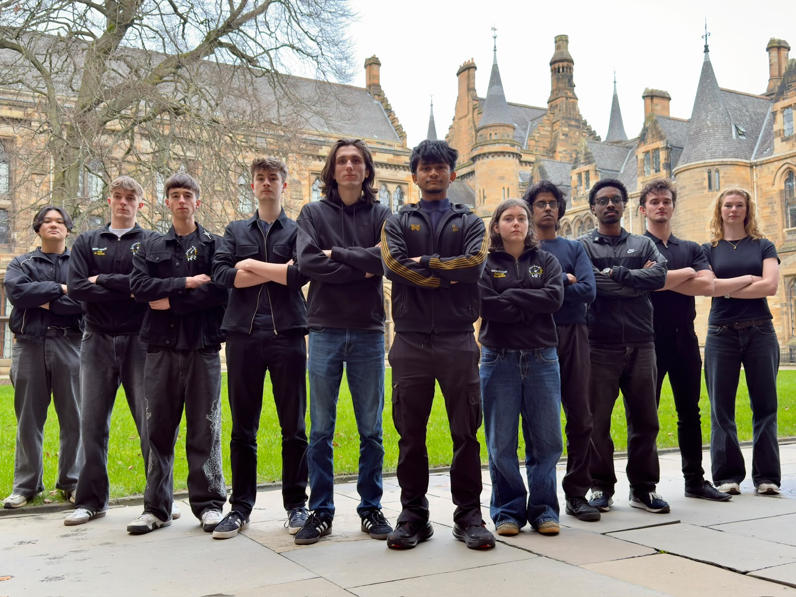 The HFR team in the University of Glasgow cloisters